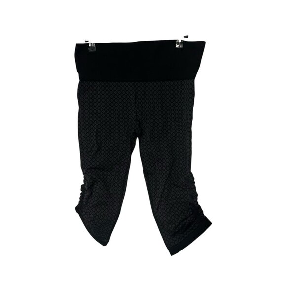 Lululemon In The Flow Crop Leggings Heathered Deep Coal Geometric Women's 10 - Picture 2 of 8